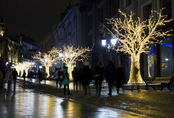 Nowy rok i święta Bożego Narodzenia w Moskwie — Zdjęcie stockowe