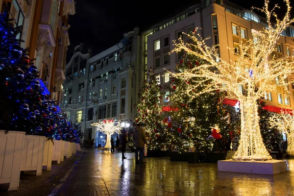 Nowy rok i święta Bożego Narodzenia w Moskwie — Zdjęcie stockowe