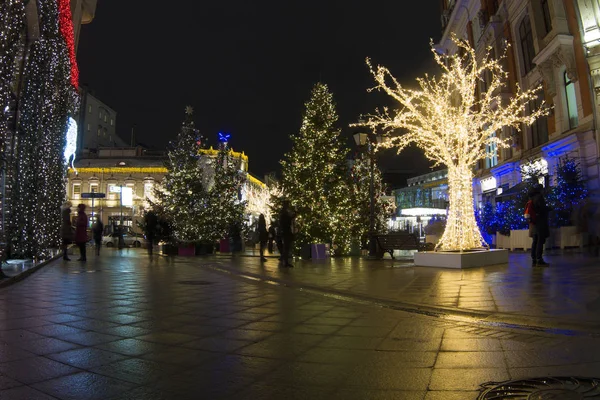 Nowy rok i święta Bożego Narodzenia w Moskwie — Zdjęcie stockowe