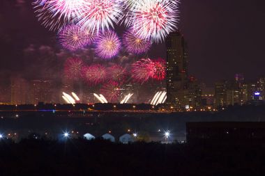 Strogino Moskova'da taşkın yatağının 