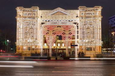 Festival kış kıyafetleri Moskova şehir