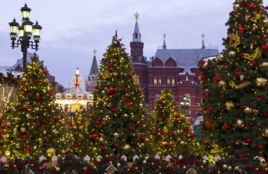 Renkli Noel şehir Moskova