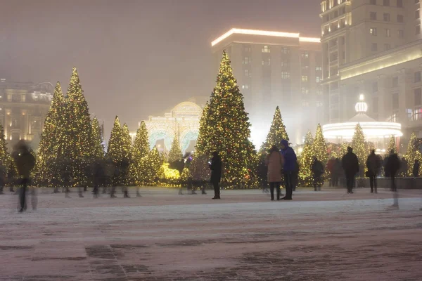 Ville Noël Colorée Moscou — Photo