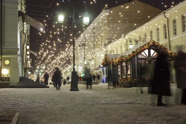 Красочный Рождественский Город Москва — стоковое фото
