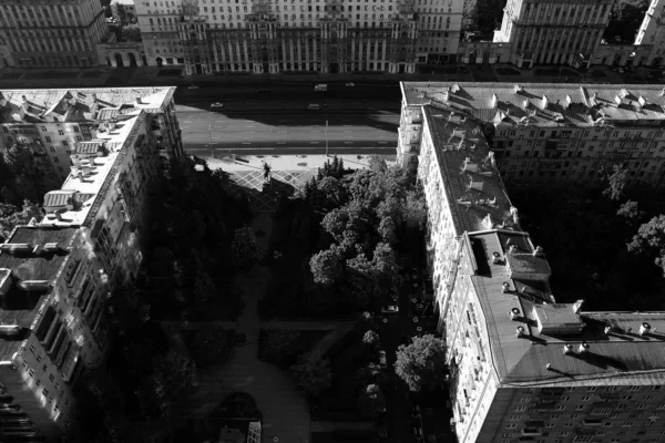 Όμορφα Κτίρια Στο Κέντρο Της Μόσχας Φωτογραφίες Τραβήχτηκαν Καλοκαίρι Του — Φωτογραφία Αρχείου
