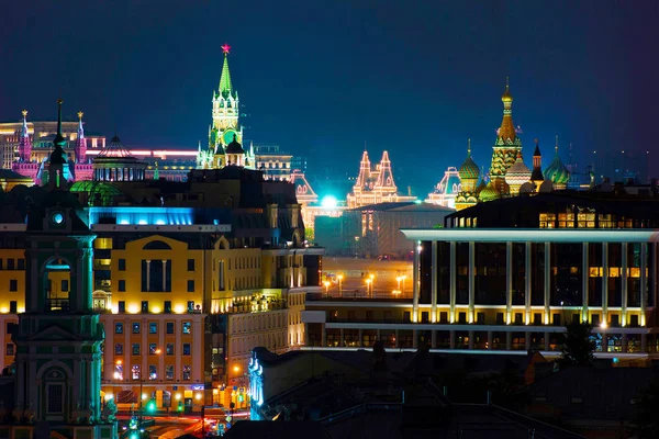 Чудові Будівлі Центрі Московських Фотографій Зняті Влітку 2016 Року Москві — стокове фото