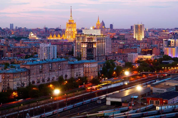 Чудові Будівлі Центрі Московських Фотографій Зняті Влітку 2016 Року Москві — стокове фото