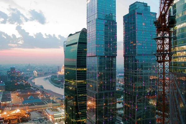 Piękne Budynki Centrum Moskwy Zdjęcia Zrobione Latem 2016 Roku Moskwie Obrazek Stockowy