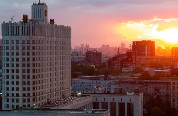 Prachtige Gebouwen Het Centrum Van Moskou Foto Genomen Zomer Van — Stockfoto