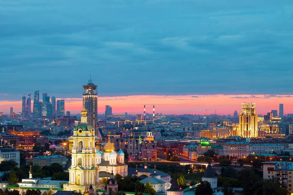 Prachtige Gebouwen Het Centrum Van Moskou Foto Genomen Zomer Van — Stockfoto