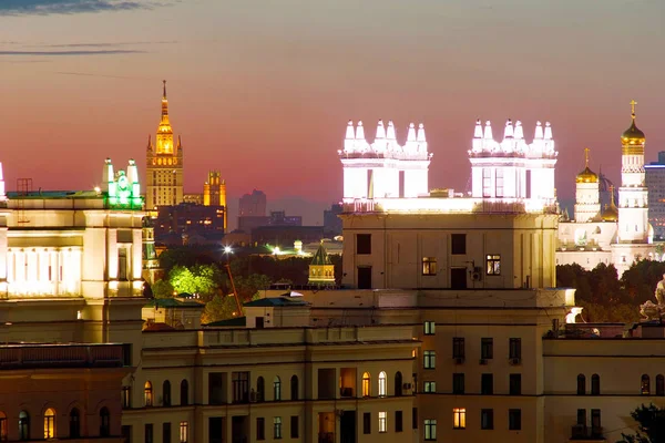 Красивые Здания Центре Москвы Фотографии Сделанные Летом 2017 Года Москве — стоковое фото