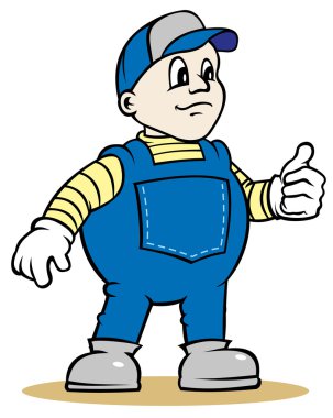 İle genel bir karakter stili resmi çizimi Ok işareti yapıyor. Promosyon ve kurumsal malzemeler için idealdir