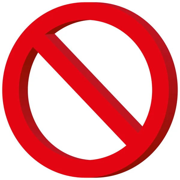Icon pictograma placa proibida em perspectiva. Ideal para catálogos, material informativo e institucional — Vetor de Stock