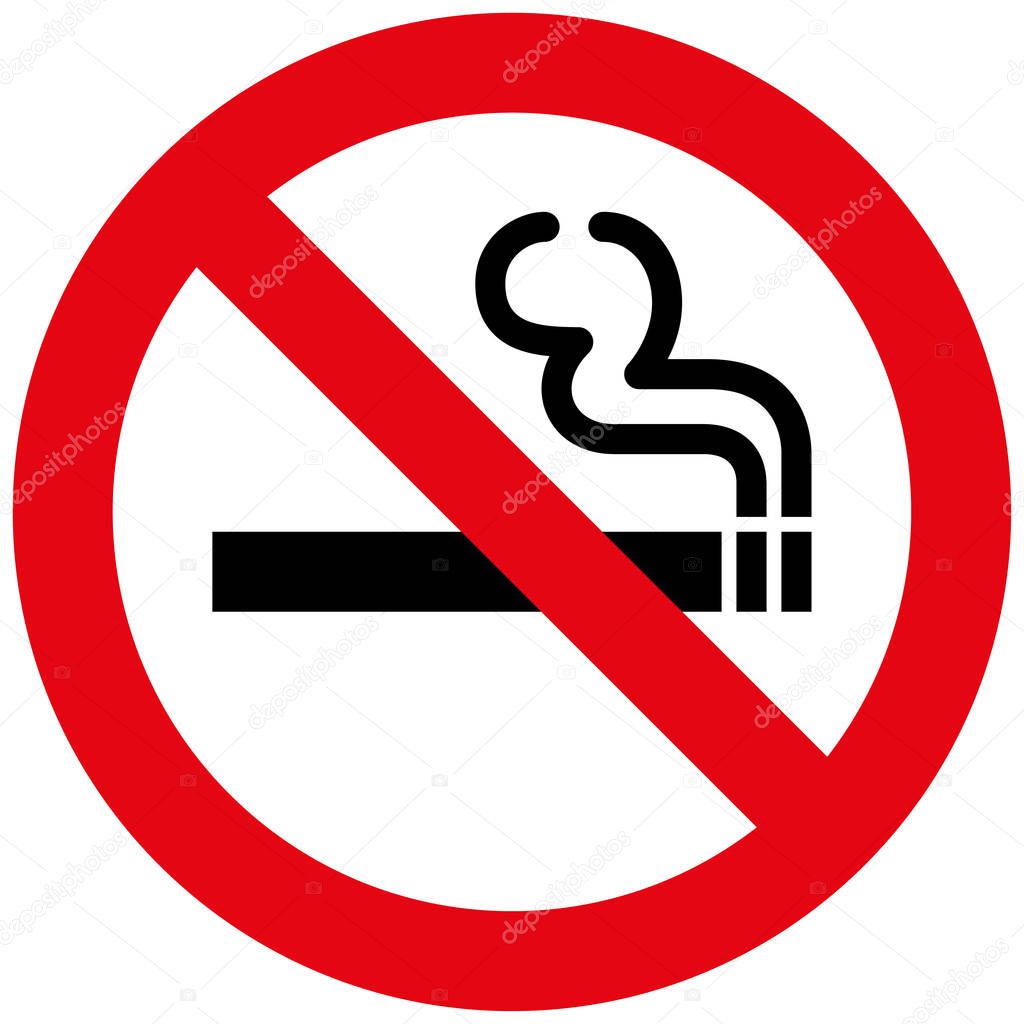 Icon pictogram prohibited sign smoke. Ideal for catalogs, informational and institutional material