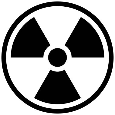 Resimde radyasyon, ürün işareti ve radyoaktif enkaz sembolü temsil eder. Kurumsal malzemeler katalogları için idealdir