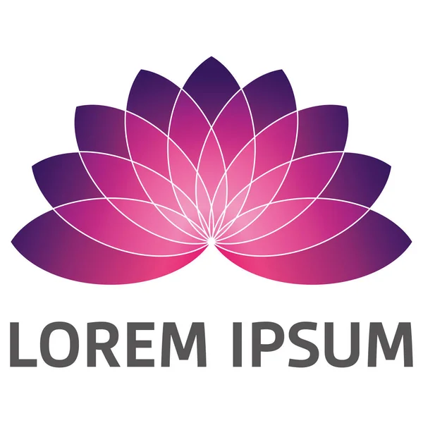 Pictogram geometrische symbool van de lotusbloem. Ideaal voor visuele communicatie, informatie en institutionele materiaal — Stockvector