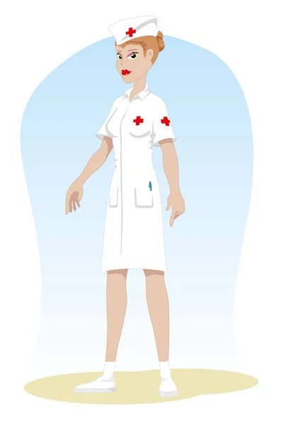 Enfermera profesional del área de enfermería — Vector de stock