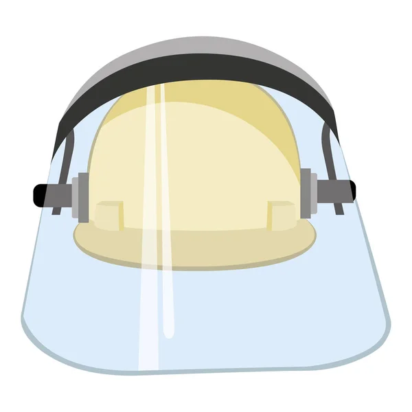 Ilustração representando um capacete de segurança com viseira — Vetor de Stock