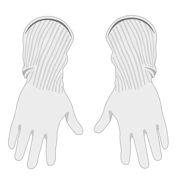 Abbildung, die einige Sicherheitsausrüstungen, nicht leitfähige isolierende leitfähige Handschuhe darstellt. ideal für die Wartung elektrischer Netze — Stockvektor