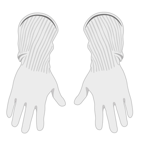 Illustration representing some safety equipment, non-conductive insulating conductive gloves. Ideal for maintenance of electrical networks