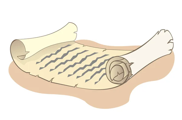 Ilustración que representa hoja de papel de papiro antiguo — Vector de stock