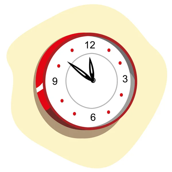 Illustration d'une horloge à quarante minutes. Peut être utilisé dans les annonces et les institutions — Image vectorielle