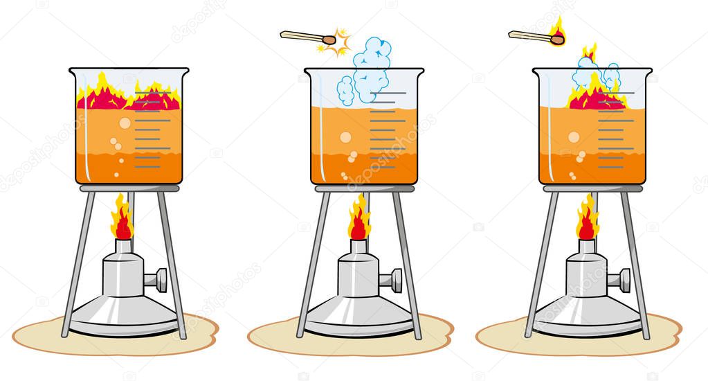 Illustration vector Experience of laboratory catalyst