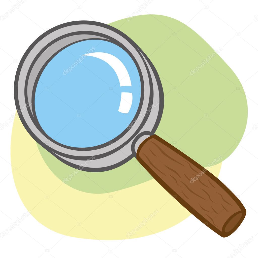 Illustration instrument search, magnifier 
