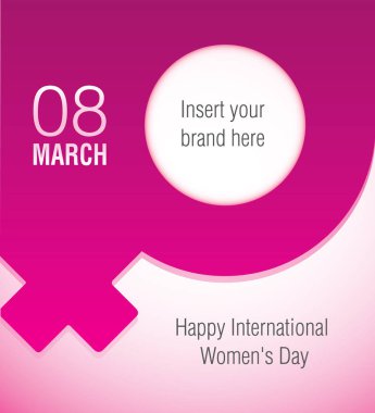 Commemorative card to International Women's Day. Ideal for educational and informational materials clipart