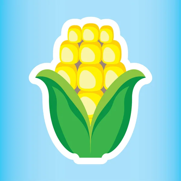 Illustration ikonen för frukt och sereal friska majskolv. Idealisk för näring och mat utbildningsmaterial — Stock vektor