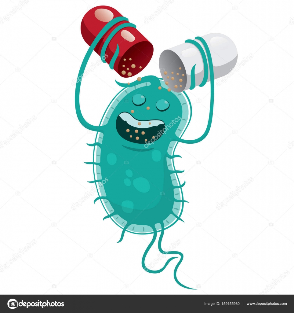 Illustration depicts a super bug a microorganism, drug resistant or  antibiotic. Ideal for informational and medicinal materials Stock Vector  Image by ©Lcosmo #159155980