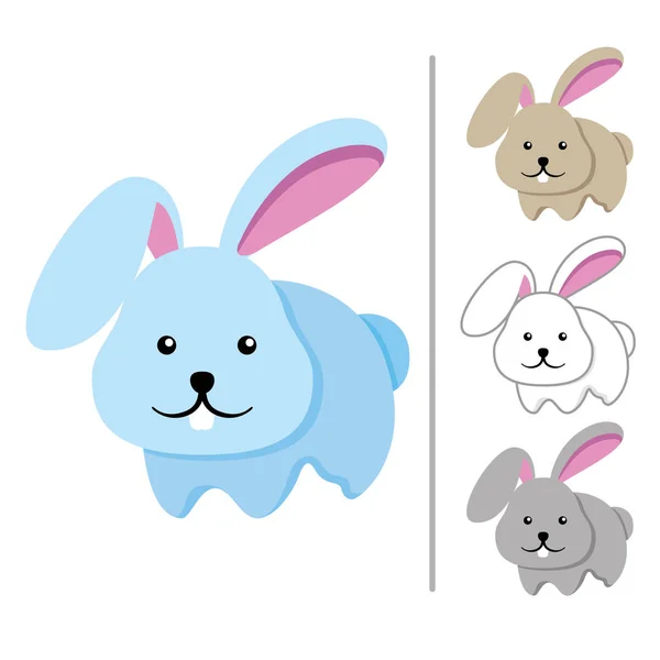 Ilustración de una mascota de conejo de Pascua. Ideal para eventos celebratorios e institucionales — Vector de stock