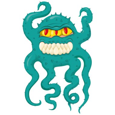 Temsil çizgi film superbug mikroorganizma, virüs. Bilgilendirici ve tıbbi malzemeler için idealdir