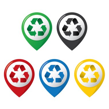 Simge temsil eden geri dönüşüm konumu, birkaç. Kataloglar, bilgilendirici için idealdir ve geri dönüşüm kılavuzları.