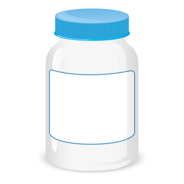 Illustration av objektet förpackning flaska. kosmetik, läkemedel, tillägg. Idealiskt för kataloger, informativ och kataloger 3d förpackning — Stock vektor