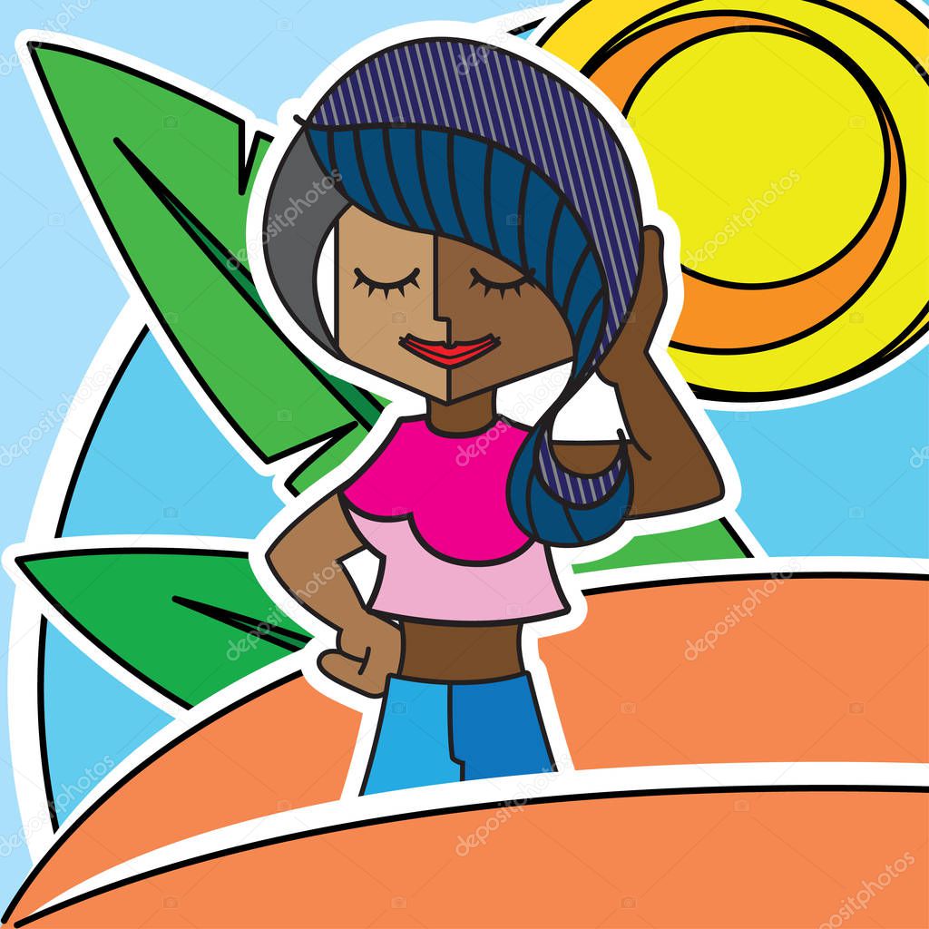 Composicion artistica con lineas | Ilustración artística composición