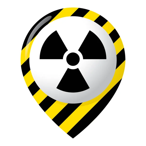 Pictogram Voor Straling Locatie Locatie Van Het Product Radioactieve Puin — Stockvector