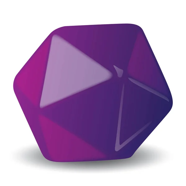 Objeto Cristal Piedras Preciosas Violeta Amatista Ideal Para Catálogos Joyería — Vector de stock