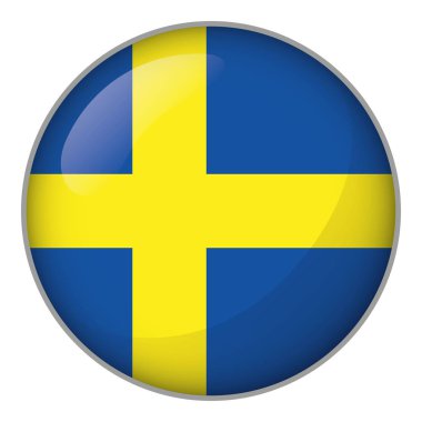 İsveç bayrağı gösteren simge. Kurumsal malzemeleri ve Coğrafya kataloglar için idealdir