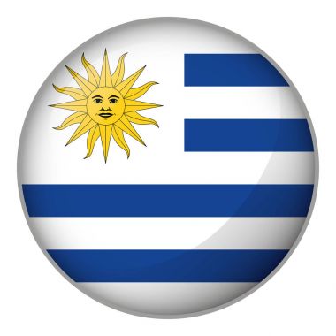 Uruguay bayrağı gösteren simge. Kurumsal malzemeleri ve Coğrafya kataloglar için idealdir