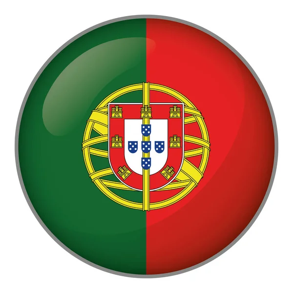 Icon Representing Button Flag Portugal Ideal Catalogs Institutional Materials Geography — Stock Vector