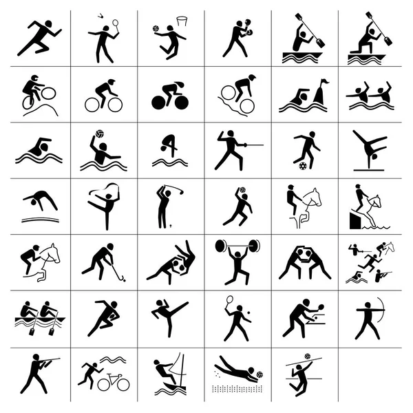 Abbildung Stellt Piktogramm Der Vielfältigen Sportarten Mehrere Spiele Ideal Für — Stockvektor