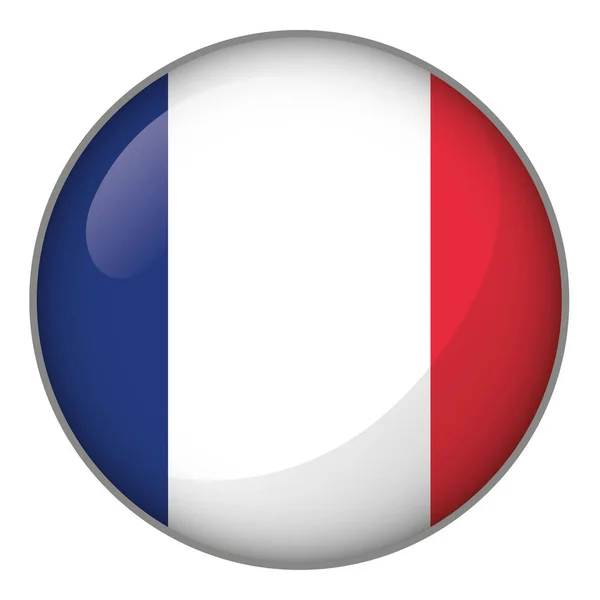 Fransa Bayrağı Gösteren Simge Kurumsal Malzemeleri Coğrafya Kataloglar Için Idealdir — Stok Vektör