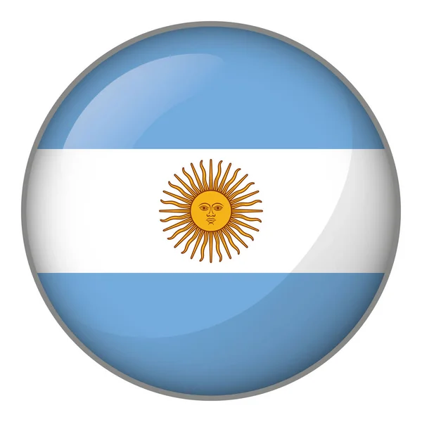 Icono Representando Botón Bandera Argentina Ideal Para Catálogos Materiales Institucionales — Archivo Imágenes Vectoriales