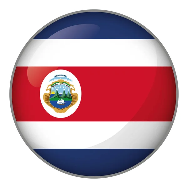 Icono Que Representa Bandera Del Botón Costa Rica Ideal Para — Archivo Imágenes Vectoriales