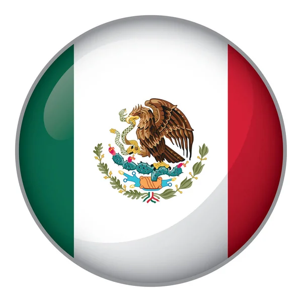 Icon Representing Button Mexico Flag Ideal Catalogs Institutional Materials Geography — Stock Vector