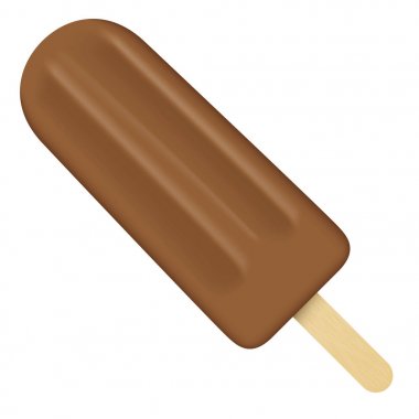 Kahverengi sopa, çikolatalı dondurma sopa dondurma parça Illustration. Kataloglar, bilgi ve kurumsal malzeme için idealdir