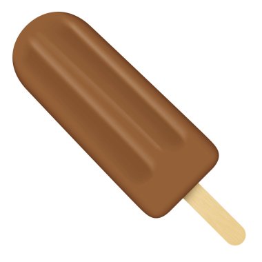 Illustration of an ice cream stick of brown stick, chocolate popsicle stick. Ideal for catalogs, information and institutional material clipart