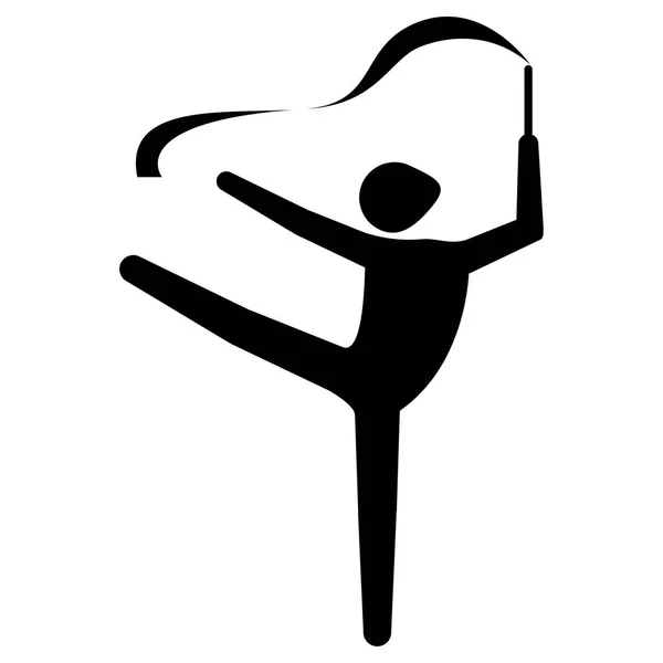 Afbeelding Vertegenwoordigt Artistieke Gymnastiek Sport Pictogram Ideaal Voor Sport Institutionele — Stockvector