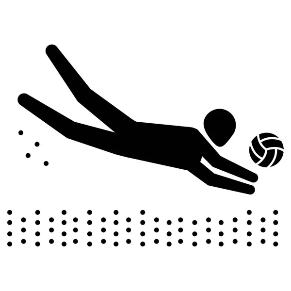 Ilustración Representa Pictograma Voleibol Playa Deporte Juego Dobles Ideal Para — Vector de stock